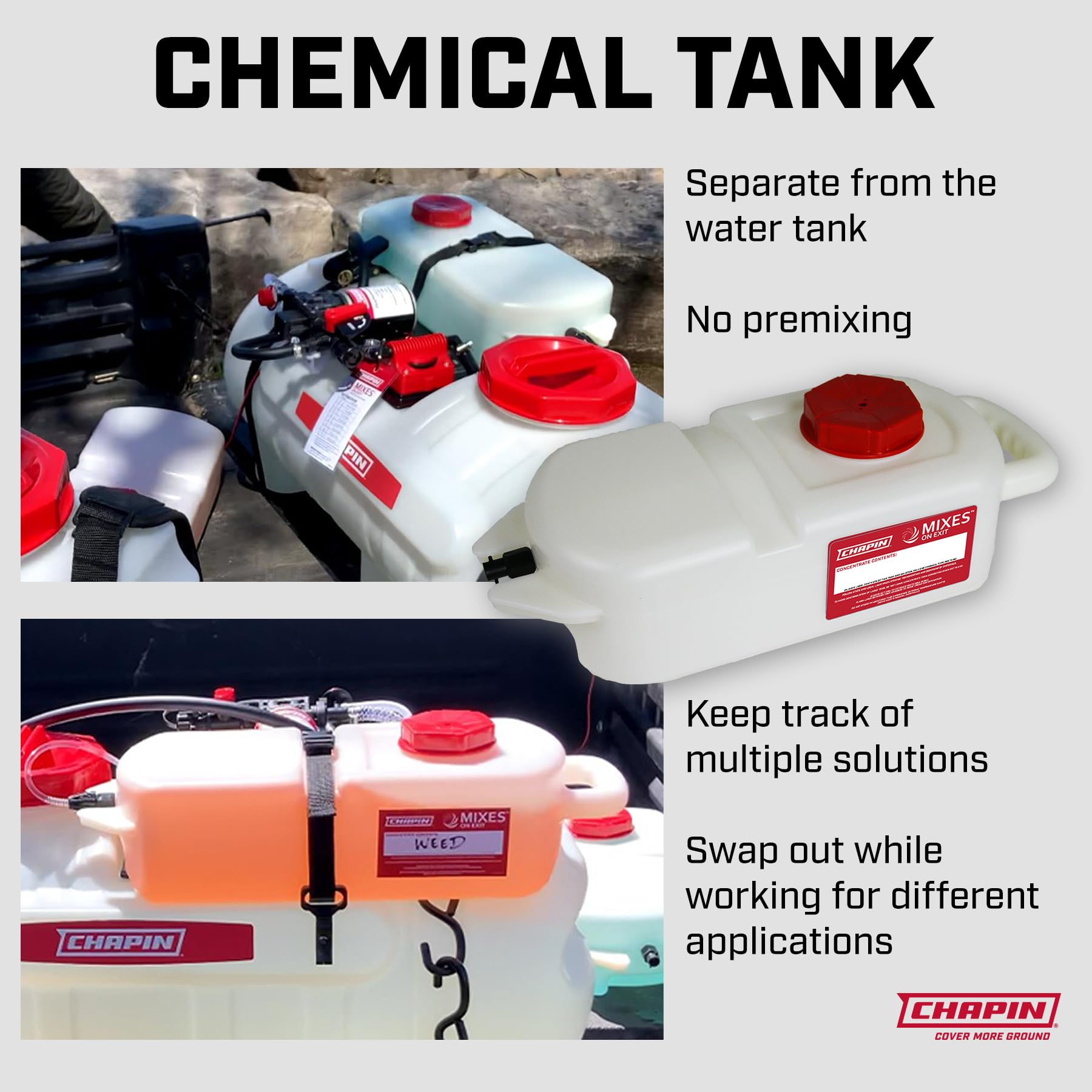 Chapin International 6-8060 Chapin M.O.E. System 1.33 Gallon Replacement Tank, Concentrate, Translucent - Image 3
